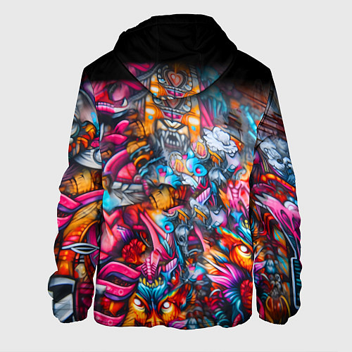 Мужская куртка Sphynx on a graffiti background / 3D-Белый – фото 2