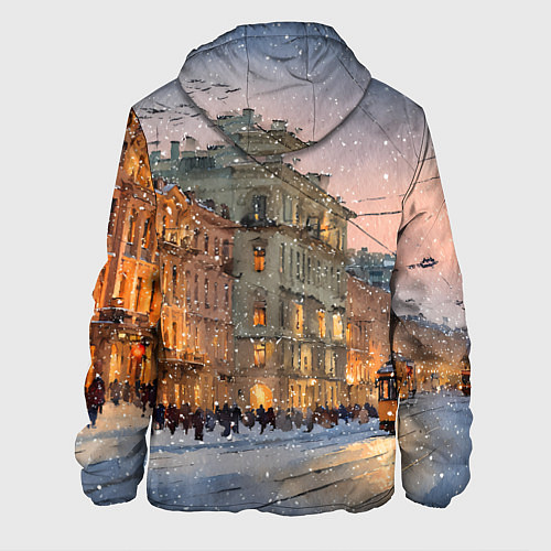 Мужская куртка Зимний Санкт-Петербург / 3D-Белый – фото 2