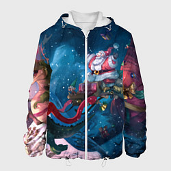 Мужская куртка Санта с динозавром