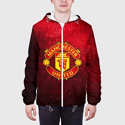 Куртка с капюшоном мужская Манчестер Юнайтед, цвет: 3D-белый — фото 2