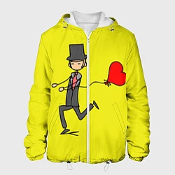 Куртка с капюшоном мужская Навстречу любви, цвет: 3D-белый