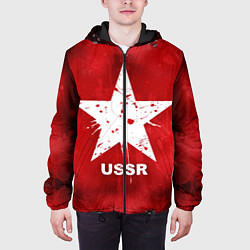 Куртка с капюшоном мужская USSR Star, цвет: 3D-черный — фото 2