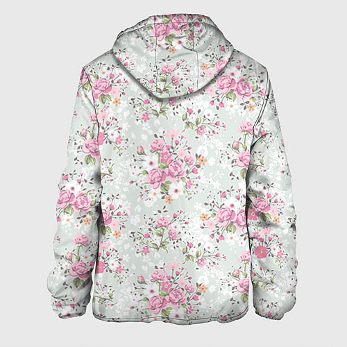 Мужская куртка Flower pattern / 3D-Белый – фото 2