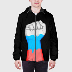 Куртка с капюшоном мужская Русский кулак, цвет: 3D-черный — фото 2