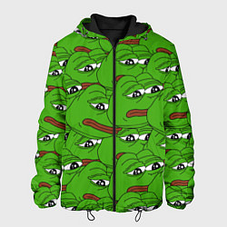 Куртка с капюшоном мужская Sad frogs, цвет: 3D-черный