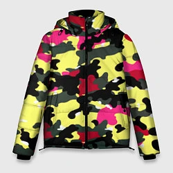 Куртка зимняя мужская Камуфляж: контраст цветов, цвет: 3D-красный