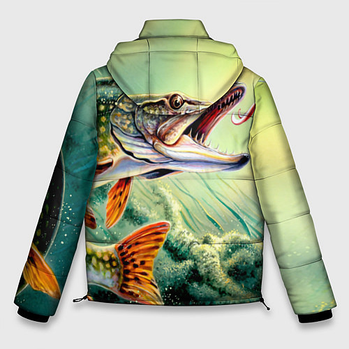 Мужская зимняя куртка Лучший щучий рыбак / 3D-Черный – фото 2