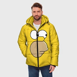 Куртка зимняя мужская Лицо Гомера, цвет: 3D-черный — фото 2