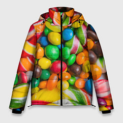 Куртка зимняя мужская Сладкие конфетки, цвет: 3D-красный