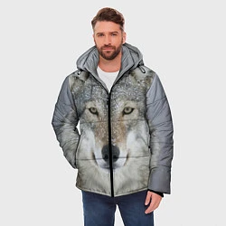 Куртка зимняя мужская Милый волк, цвет: 3D-светло-серый — фото 2