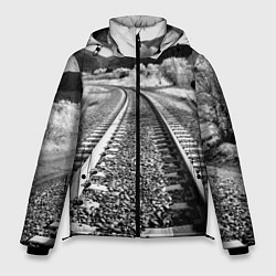 Куртка зимняя мужская Железная дорога, цвет: 3D-красный