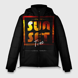 Куртка зимняя мужская Sunset Time, цвет: 3D-черный