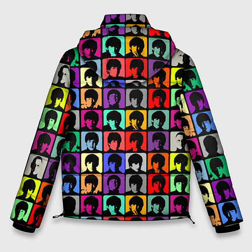 Мужская зимняя куртка The Beatles: pop-art / 3D-Черный – фото 2