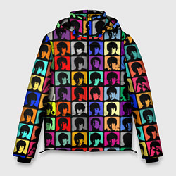 Куртка зимняя мужская The Beatles: pop-art, цвет: 3D-черный