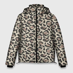 Куртка зимняя мужская Шкура леопарда, цвет: 3D-черный