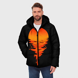 Куртка зимняя мужская Отражение Солнца, цвет: 3D-черный — фото 2