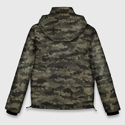 Мужская зимняя куртка Камуфляж рыбака / 3D-Черный – фото 2