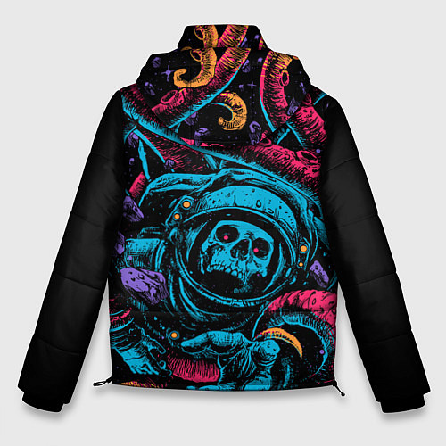Мужская зимняя куртка Космический осьминог / 3D-Черный – фото 2
