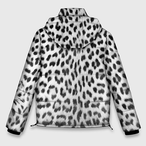 Мужская зимняя куртка Белый леопард / 3D-Черный – фото 2