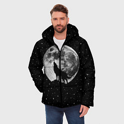 Куртка зимняя мужская Лунный волк, цвет: 3D-черный — фото 2