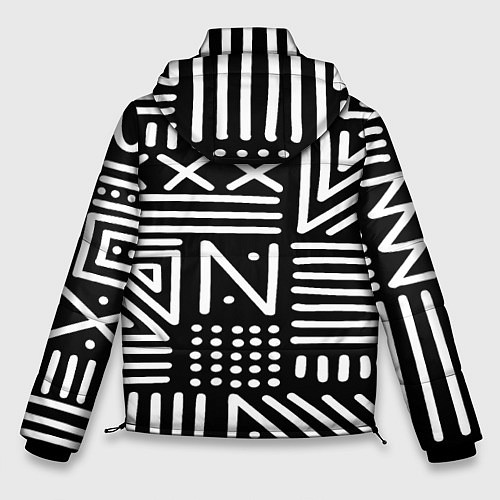 Мужская зимняя куртка Pattern / 3D-Черный – фото 2