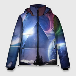 Куртка зимняя мужская Pink Floyd: Space, цвет: 3D-черный