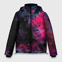 Куртка зимняя мужская Загадочный космос, цвет: 3D-черный