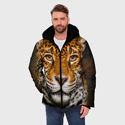 Куртка зимняя мужская Взгляд ягуара, цвет: 3D-светло-серый — фото 2