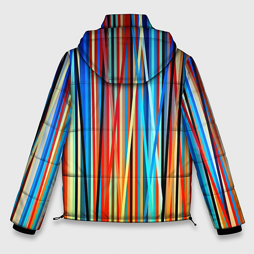 Мужская зимняя куртка Colored stripes / 3D-Красный – фото 2