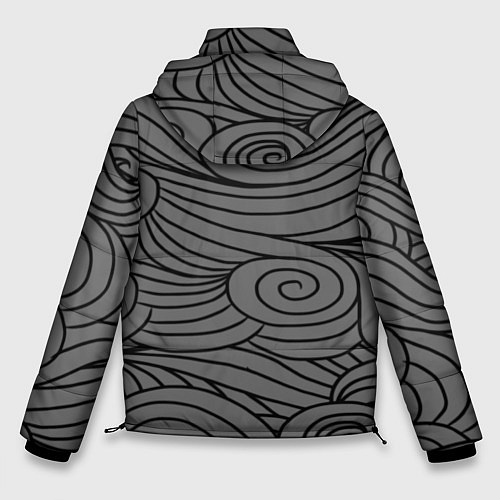 Мужская зимняя куртка Gray pattern / 3D-Черный – фото 2