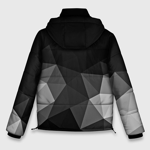 Мужская зимняя куртка Abstract gray / 3D-Красный – фото 2