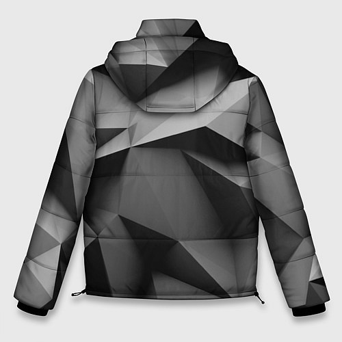 Мужская зимняя куртка Gray abstraction / 3D-Черный – фото 2