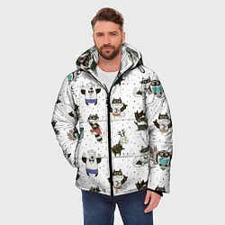 Куртка зимняя мужская Лесные супергерои, цвет: 3D-черный — фото 2