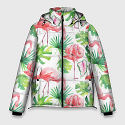 Мужская зимняя куртка Фламинго в тропиках