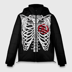 Куртка зимняя мужская Кукрыниксы: Скелет, цвет: 3D-красный