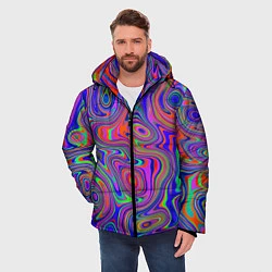 Куртка зимняя мужская Цветная текстура 5, цвет: 3D-черный — фото 2