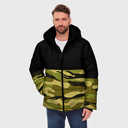 Куртка зимняя мужская Лесной Камуфляж, цвет: 3D-черный — фото 2