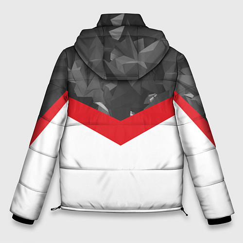 Мужская зимняя куртка Man United FC: Grey Polygons / 3D-Черный – фото 2
