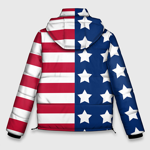 Мужская зимняя куртка USA Flag / 3D-Черный – фото 2