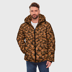 Куртка зимняя мужская Имбирные печеньки, цвет: 3D-черный — фото 2