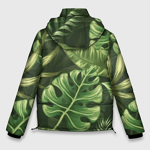 Мужская зимняя куртка Доисторический лес / 3D-Черный – фото 2