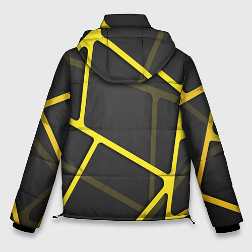 Мужская зимняя куртка Желтая сетка / 3D-Черный – фото 2