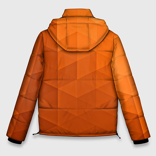 Мужская зимняя куртка Orange abstraction / 3D-Черный – фото 2