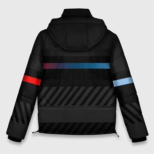 Мужская зимняя куртка BMW: Brand Lines / 3D-Черный – фото 2