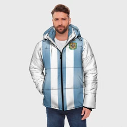 Куртка зимняя мужская Сборная Аргентины: ЧМ-2018, цвет: 3D-черный — фото 2