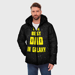 Куртка зимняя мужская The Best Dad in Galaxy, цвет: 3D-светло-серый — фото 2