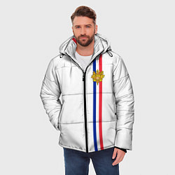 Куртка зимняя мужская Франция: лента с гербом, цвет: 3D-черный — фото 2