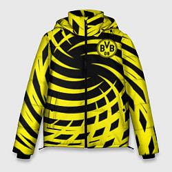 Куртка зимняя мужская FC BVB: Yellow Vortex, цвет: 3D-красный