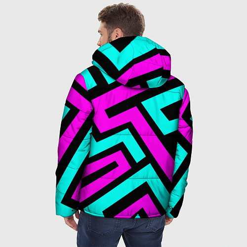 Мужская зимняя куртка Maze: Violet & Turquoise / 3D-Светло-серый – фото 4