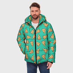 Куртка зимняя мужская Стиль пиццы, цвет: 3D-черный — фото 2